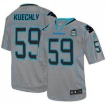 Nike Panthers -59 Luke Kuechly Lights Out Grey With 20TH Season Patch Stitched Jersey