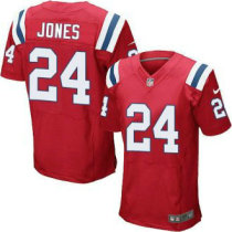 Nike Patriots -24 Cyrus Jones Red Alternate Stitched NFL Elite Jersey