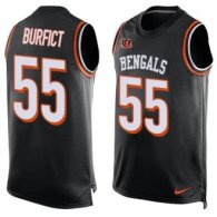 Nike Bengals -55 Vontaze Burfict Black Team Color Stitched NFL Limited Tank Top Jersey