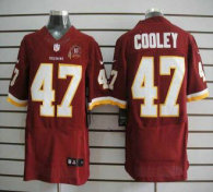 Nike Redskins -47 Chris Cooley Burgundy Red Team Color With 80TH Patch Stitched NFL Elite Jersey