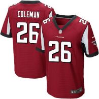 Nike Falcons -26 Tevin Coleman Red Team Color Men's Stitched NFL Elite Jersey