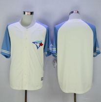 Blue Toronto Blue Jays Blank Cream Blue Exclusive New Cool Base Stitched MLB Jersey