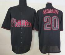 Philadelphia Phillies #20 Mike Schmidt Black Fashion Stitched MLB Jersey