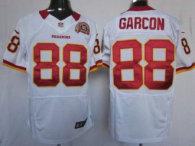 Nike Redskins -88 Pierre Garcon White With 80TH Patch Stitched NFL Elite Jersey