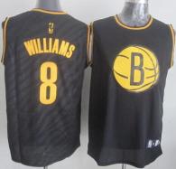 Brooklyn Nets -8 Deron Williams Black Precious Metals Fashion Stitched NBA Jersey