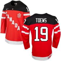 Olympic CA 19 Jonathan Toews Red 100th Anniversary Stitched NHL Jersey