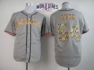 San Francisco Giants #54 Sergio Romo Grey USMC Cool Base W 2014 World Series Patch Stitched MLB Jers