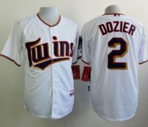 Minnesota Twins -2 Brian Dozier White Home Cool Base Stitched MLB Jersey