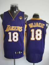 Los Angeles Lakers -18 Sasha Vujacic Stitched Purple Final Patch NBA Jersey