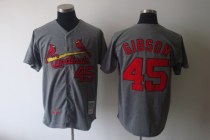 Mitchell And Ness 1967 St Louis Cardinals #45 Bob Gibson Grey Stitched Throwback MLB Jersey