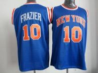 Mitchell And Ness New York Knicks -10 Walt Frazier Blue Throwback Stitched NBA Jersey