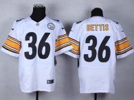 Nike Pittsburgh Steelers #36 Jerome Bettis White Men's Stitched NFL Elite Jersey