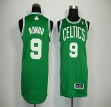 Revolution 30 Boston Celtics -9 Rajon Rondo Green Stitched NBA Jersey