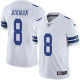 Nike Cowboys -8 Troy Aikman White Stitched NFL Vapor Untouchable Limited Jersey