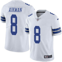 Nike Cowboys -8 Troy Aikman White Stitched NFL Vapor Untouchable Limited Jersey