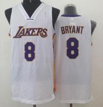Los Angeles Lakers -8 Kobe Bryant White Throwback Stitched NBA Jersey