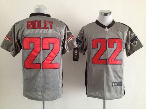 Nike New England Patriots -22 Stevan Ridley Grey Shadow Mens Stitched NFL Elite Jersey