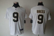 Nike Saints -9 Drew Brees White Stitched NFL Limited Jersey