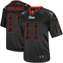 Nike New England Patriots -11 Julian Edelman New Lights Out Black NFL Elite Jersey