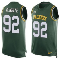 Nike Green Bay Packers -92 Reggie White Green Team Color Stitched NFL Limited Tank Top Jersey