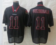 New Nike Arizona Cardicals 11 Fitzgerald Lights Out Black Elite Jersey