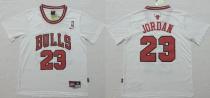 Chicago Bulls -23 Michael Jordan White Short Sleeve Stitched NBA Jersey