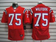 Nike New England Patriots -75 Vince Wilfork Red Alternate Mens Stitched NFL Elite Jersey
