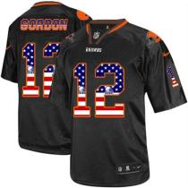 Nike Cleveland Browns -12 Josh Gordon Black Men's Stitched NFL Elite USA Flag Fashion Jersey