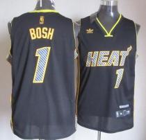 Miami Heat -1 Chris Bosh Black Electricity Fashion Stitched NBA Jersey