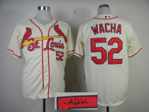 Autographed MLB St Louis Cardinals #52 Michael Wacha Cream Cool Base Stitched Jersey
