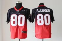 Nike Houston Texans #80 Andre Johnson Navy Blue Red Men's Stitched NFL Elite Fadeaway Fashion Jersey