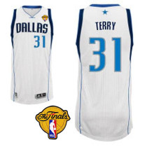 Dallas Mavericks 2011 Finals Patch -31 Jason Terry Revolution 30 White Stitched NBA Jersey