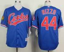 Chicago Cubs -44 Anthony Rizzo Blue 1994 Turn Back The Clock Stitched MLB Jersey