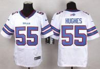 Nike Bills -55 Jerry Hughes White Men's Stitched NFL New Elite Jersey