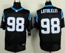 Nike Carolina Panthers -98 Star Lotulelei Black Team Color NFL Elite Jersey