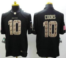 Nike New Orleans Saints -10 Brandin Cooks Black Salute To Service Jersey
