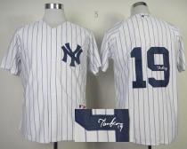 New York Yankees -19 Masahiro Tanaka White Autographed Stitched MLB Jersey
