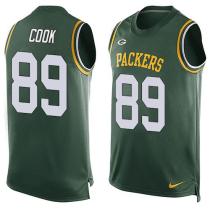 Nike Packers -89 Jared Cook Green Team Color Stitched NFL Limited Tank Top Jersey