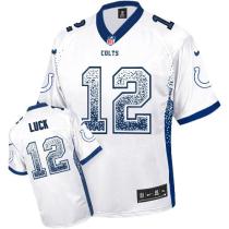 Nike Indianapolis Colts #12 Andrew Luck White Men's Stitched NFL Elite Drift Fashion Jersey