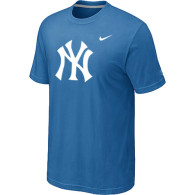 MLB New York Yankees Heathered light Blue Nike Blended T-Shirt