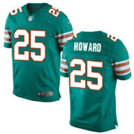 Nike Dolphins -25 Xavien Howard Aqua Green Alternate Stitched NFL Elite Jersey