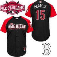Boston Red Sox #15 Dustin Pedroia Black 2015 All-Star American League Stitched MLB Jersey
