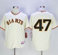San Francisco Giants #47 Johnny Cueto Cream Cool Base Stitched MLB Jersey