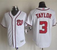 Washington Nationals #3 Michael Taylor White New Cool Base Stitched MLB Jersey