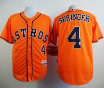 Houston Astros #4 George Springer Orange Cool Base Stitched MLB Jersey