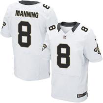 Nike New Orleans Saints #8 Archie Manning White Men's Stitched NFL Elite Jersey