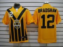 Nike Pittsburgh Steelers #12 Terry Bradshaw Gold 1933s Throwback Men's Stitched NFL Elite Jersey