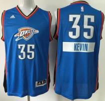 Oklahoma City Thunder -35 Kevin Durant Blue 2014-15 Christmas Day Stitched NBA Jersey