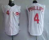 Cincinnati Reds -4 Brandon Phillips White Vest Style Stitched MLB Jersey