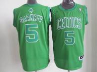Boston Celtics -5 Kevin Garnett Green Big Color Fashion Stitched NBA Jersey